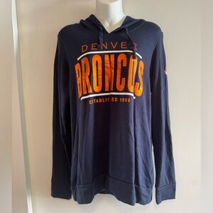 Denver Broncos Women’s Navy Pullover Hooded Top